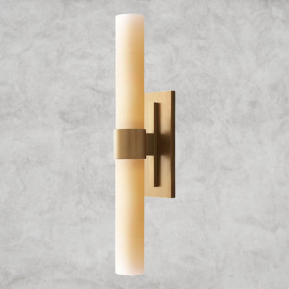 Brass Ravelle Milk Glass Linear Sconce