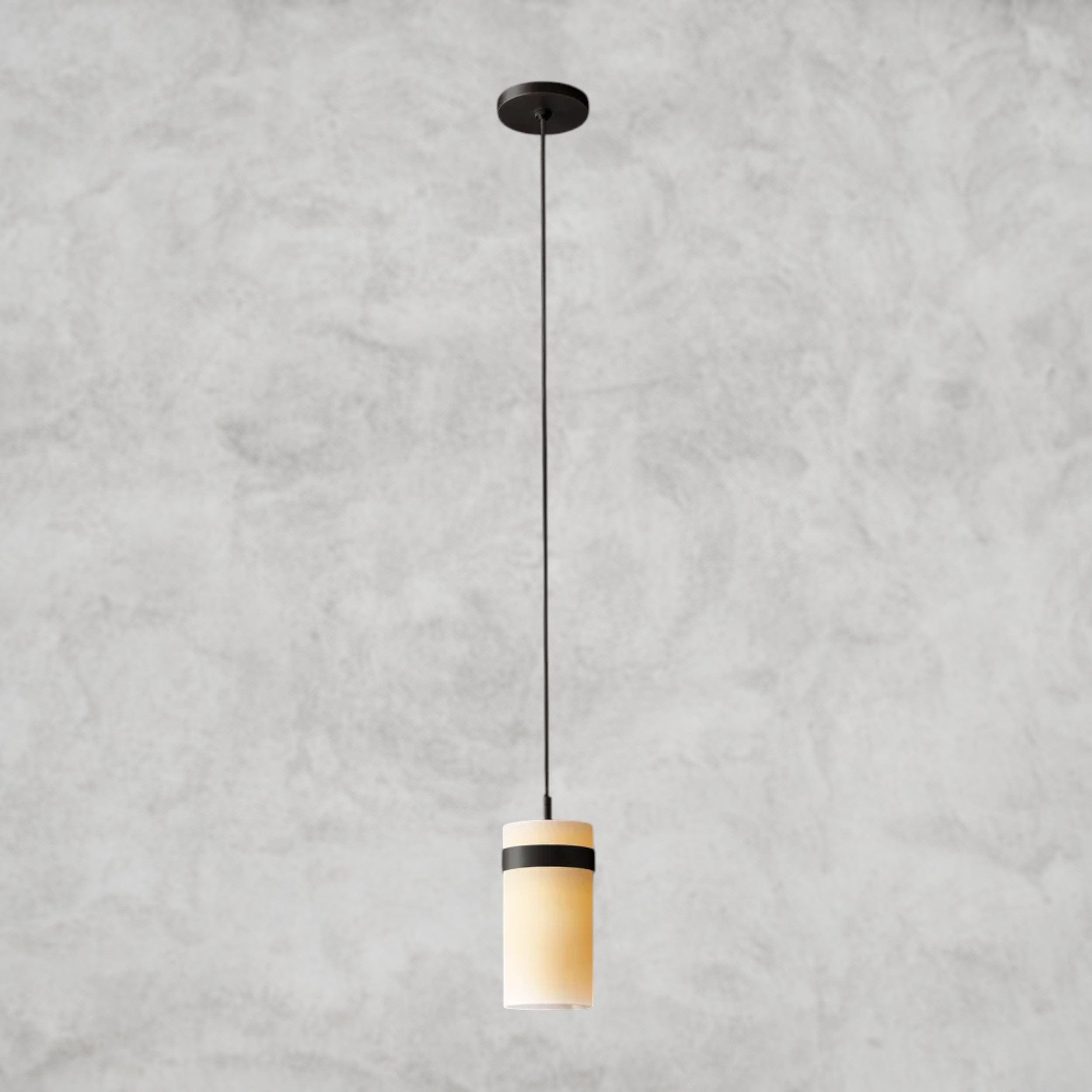 5" / Bronze Ravelle Milk Glass Pendant 5", 8", 10", 12"