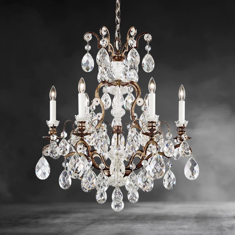 Heirloom Bronze / Clear Heritage Crystal Renaissance Chandelier 23"