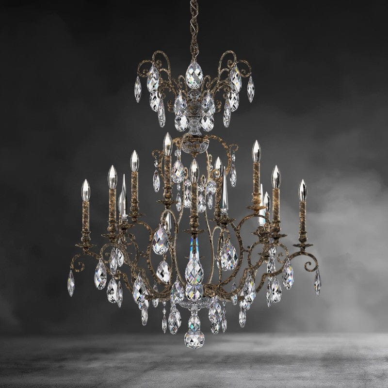 Heirloom Bronze Renaissance Nouveau Chandelier 32"