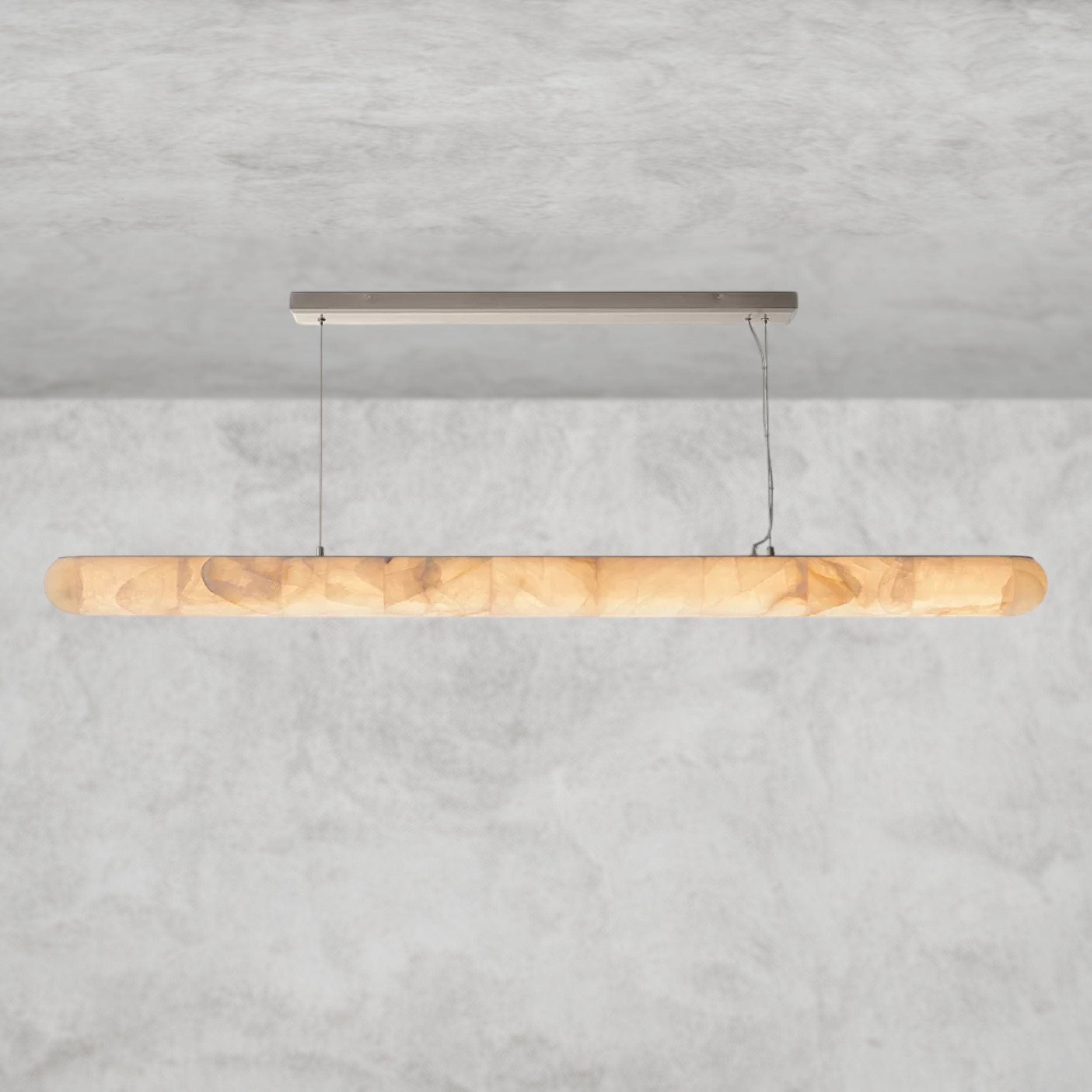 80" / Nickle Rivage lisse linear chandelier 60", 80"