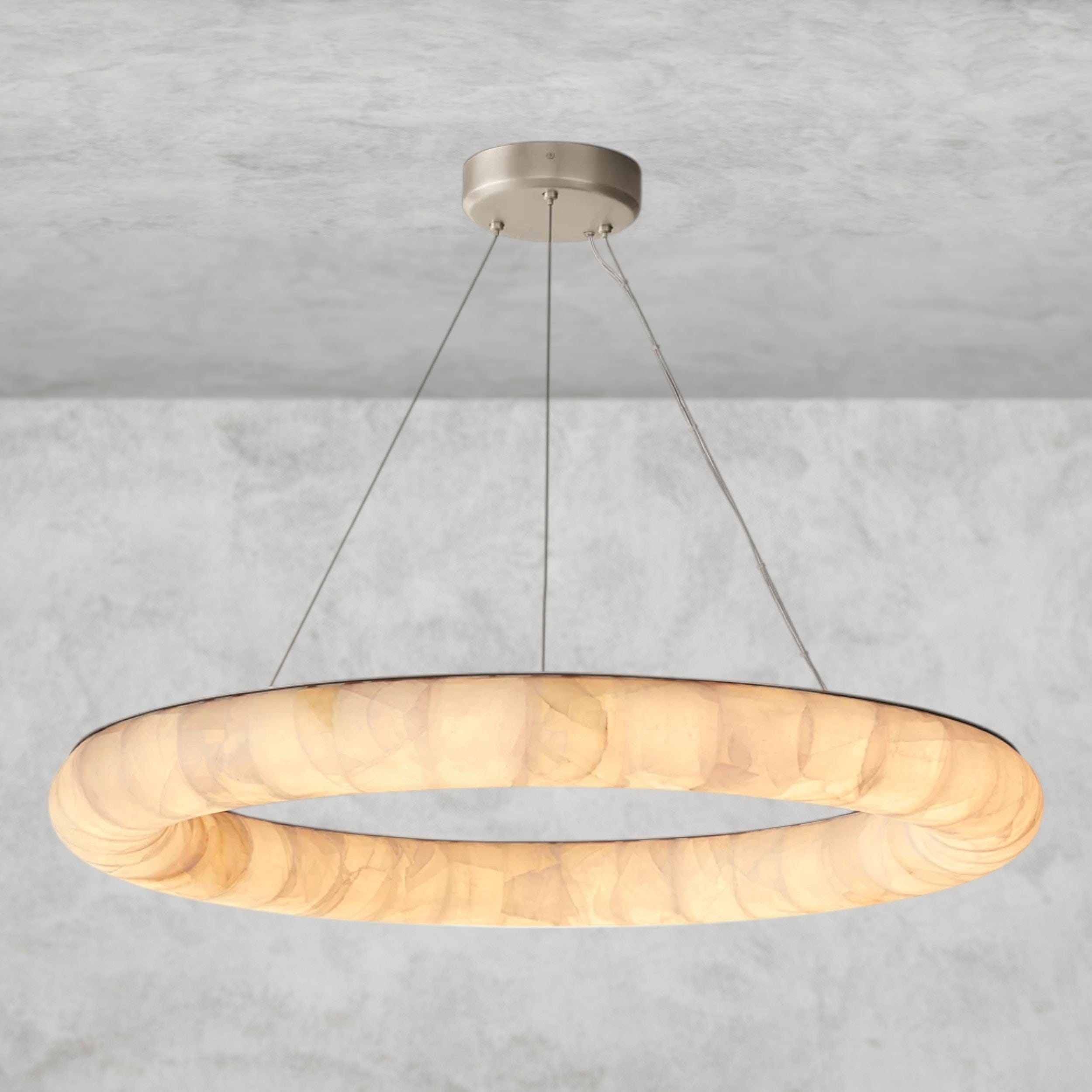 41" / Nickle Rivage lisse round chandelier 31", 41", 61"