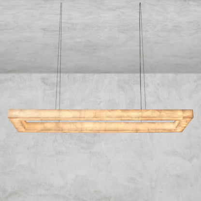 Rivage lueur rectangular chandelier 54", 72"