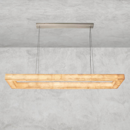 72" / Nickle Rivage lueur rectangular chandelier 54", 72"