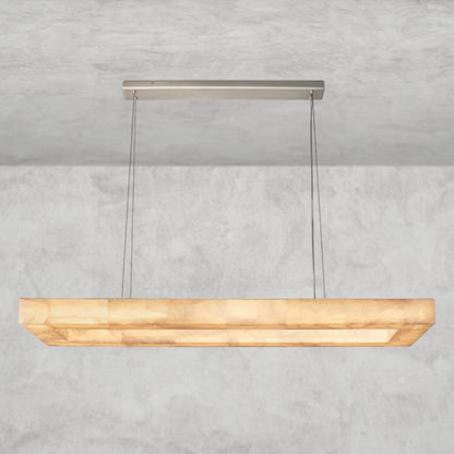54" / Nickle Rivage lueur rectangular chandelier 54", 72"