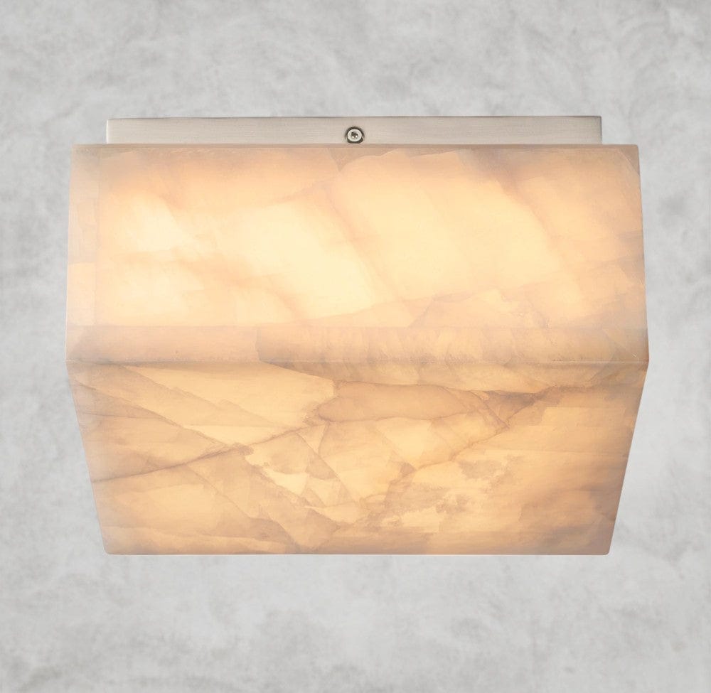 10" / Nickle Rivage square flushmount 6", 10", 14"