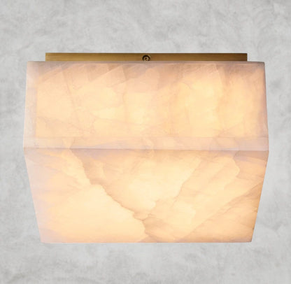 10" / Brass Rivage square flushmount 6", 10", 14"