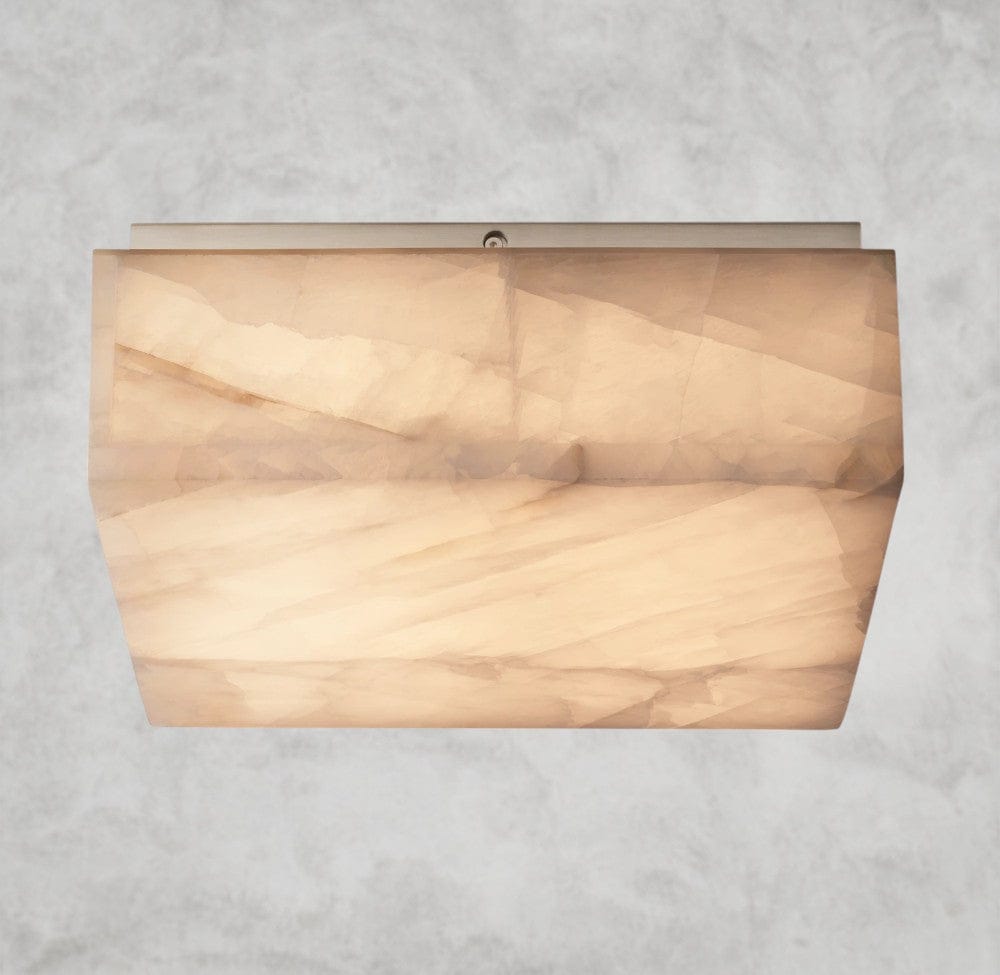 14" / Nickle Rivage square flushmount 6", 10", 14"