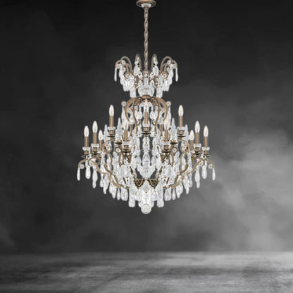 Rivendell 15 Light Crystal Chandelier 38"