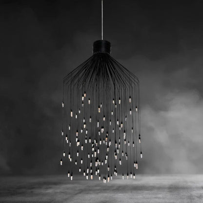 Large Rock Crystal Rain Flushmount