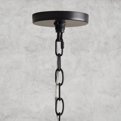 Rosalind Rattan Chandelier in Black