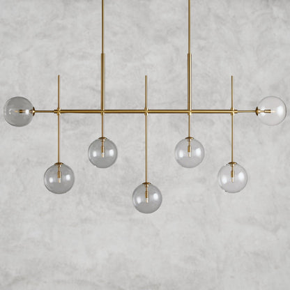 72" / Brass Roscoe Linear Chandelier 60“, 72”