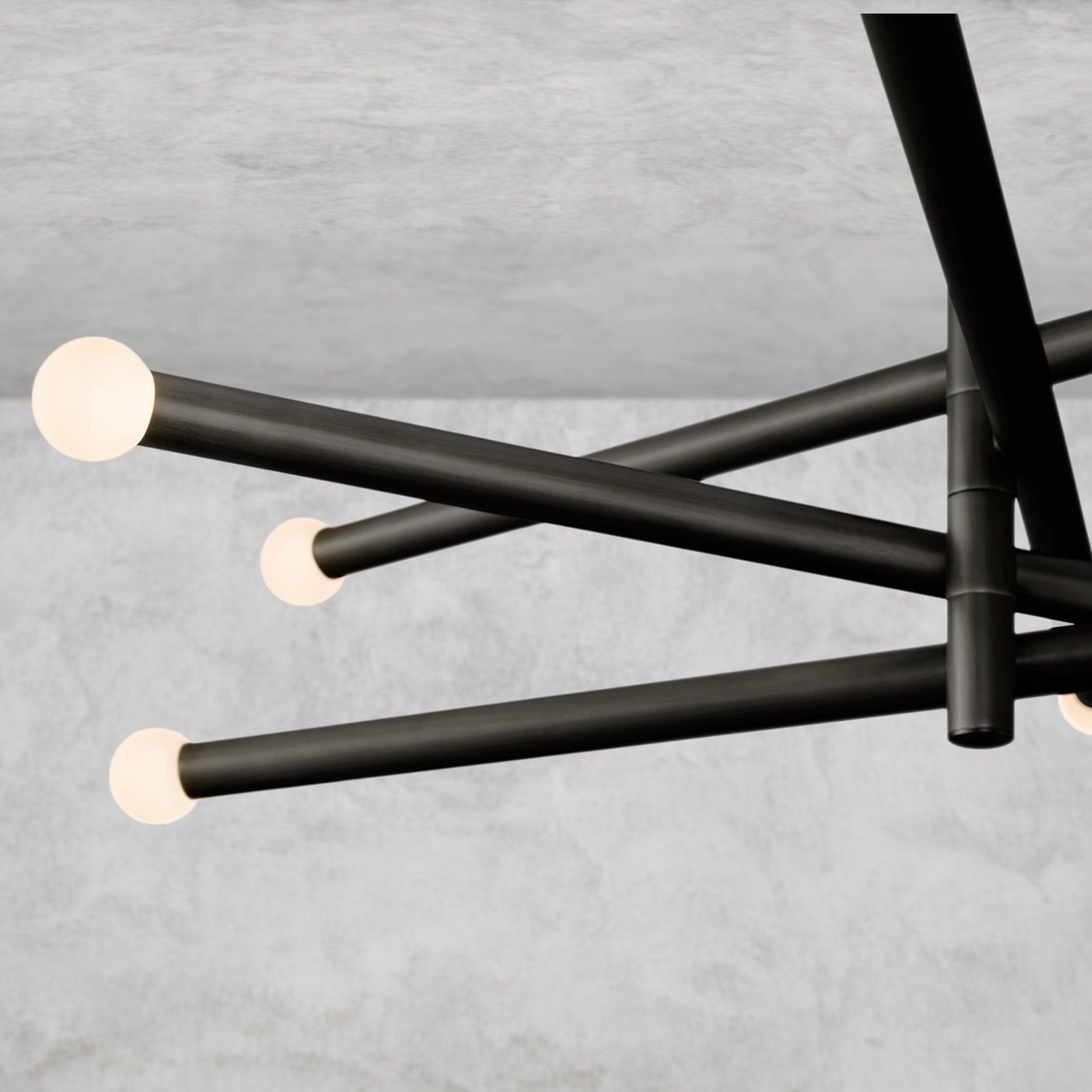 Rousseau 8-Light Mobile Etched Rod Chandelier 65", 80"