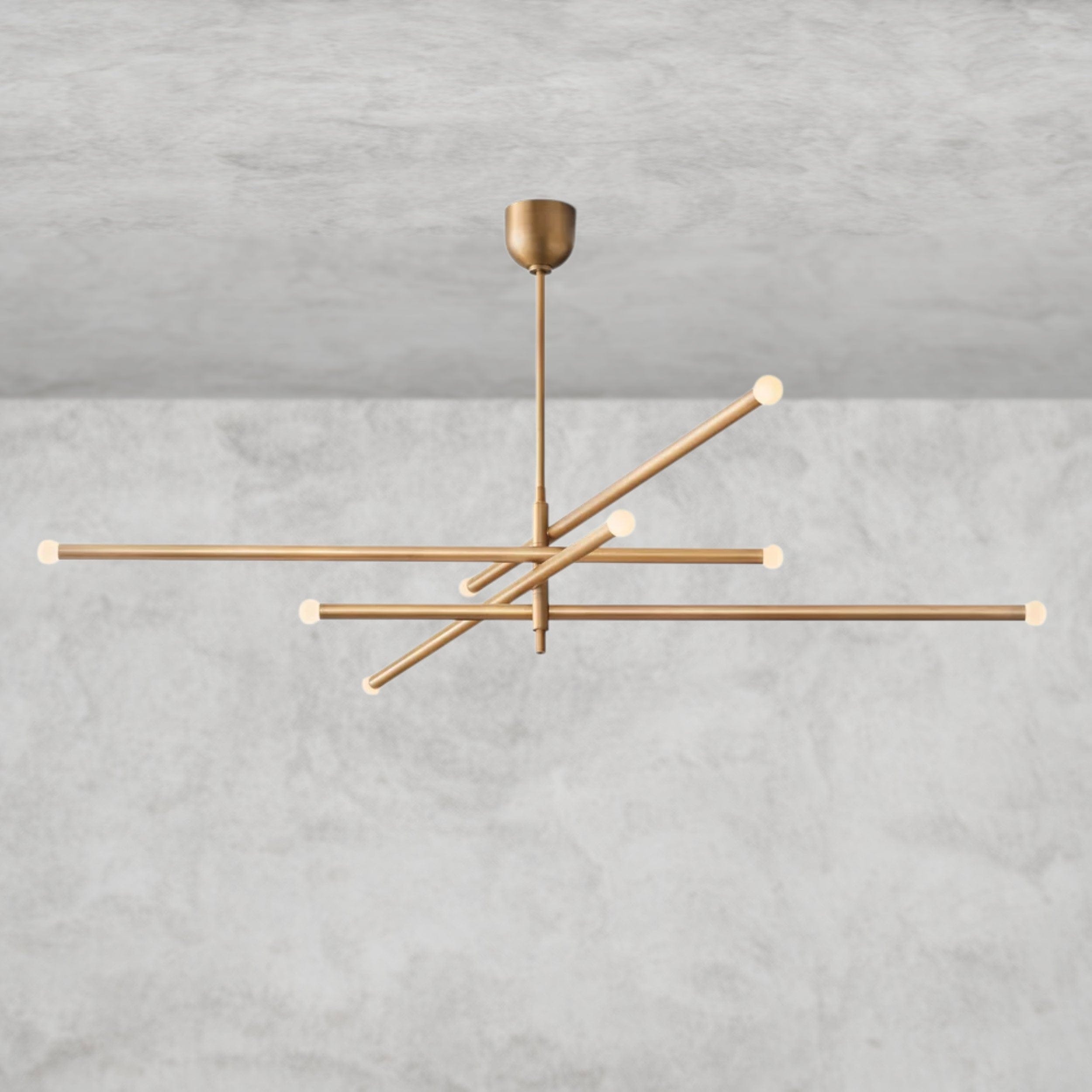 68" / Brass ROUSSEAU 8-LIGHT MOBILE ORB CHANDELIER 53", 68"