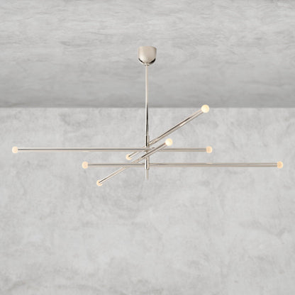 68" / Nickle ROUSSEAU 8-LIGHT MOBILE ORB CHANDELIER 53", 68"