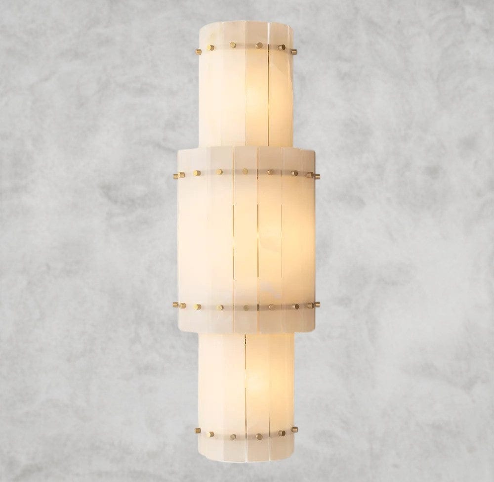San Marco Alabaster Grand Round Sconce