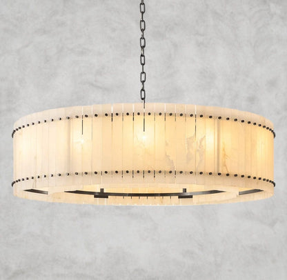 60" / Bronze San Marco Alabaster Round Chandelier 22", 37", 48", 60"