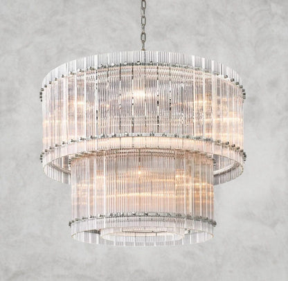 37" / Nickle San Marco Two-Tier Round Chandelier 22", 37", 48", 60"