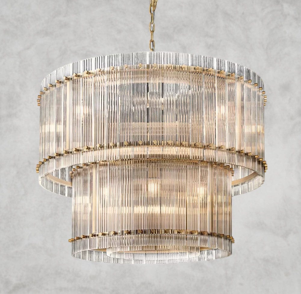 37" / Brass San Marco Two-Tier Round Chandelier 22", 37", 48", 60"