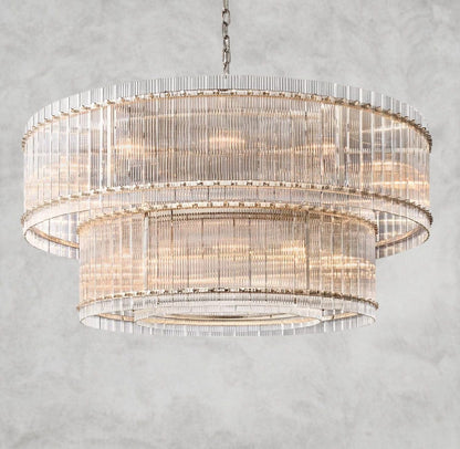 60" / Nickle San Marco Two-Tier Round Chandelier 22", 37", 48", 60"