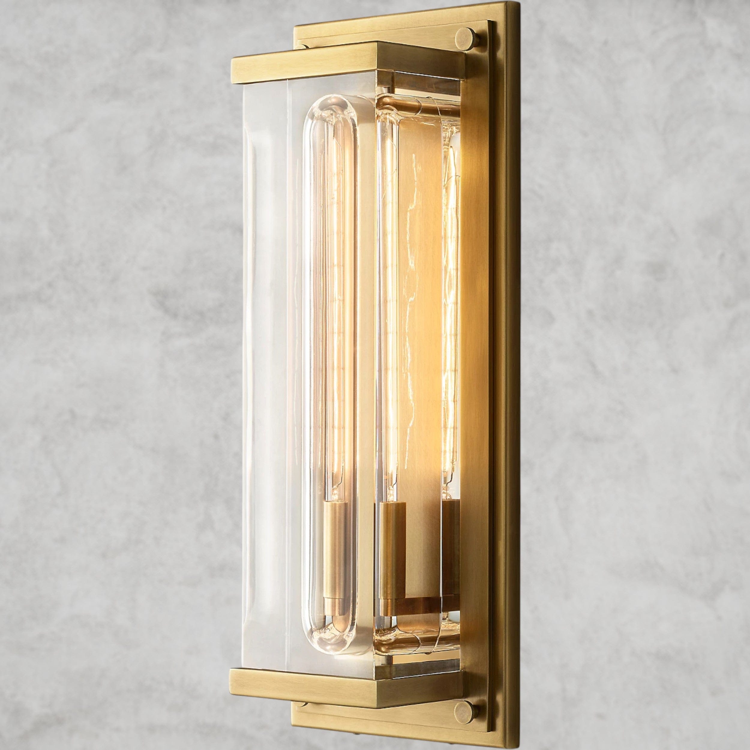 Brass Savile Grand Rectangular Sconce