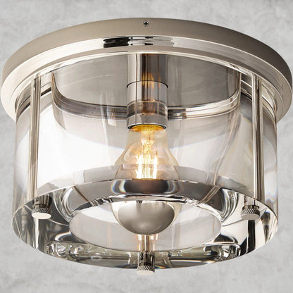 12" / Nickle Savile Round Flushmount 10", 12", 14"