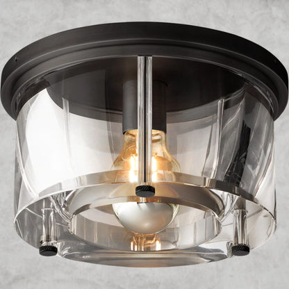 12" / Bronze Savile Round Flushmount 10", 12", 14"