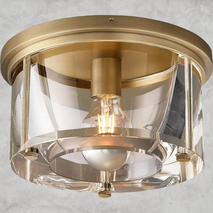 12" / Brass Savile Round Flushmount 10", 12", 14"