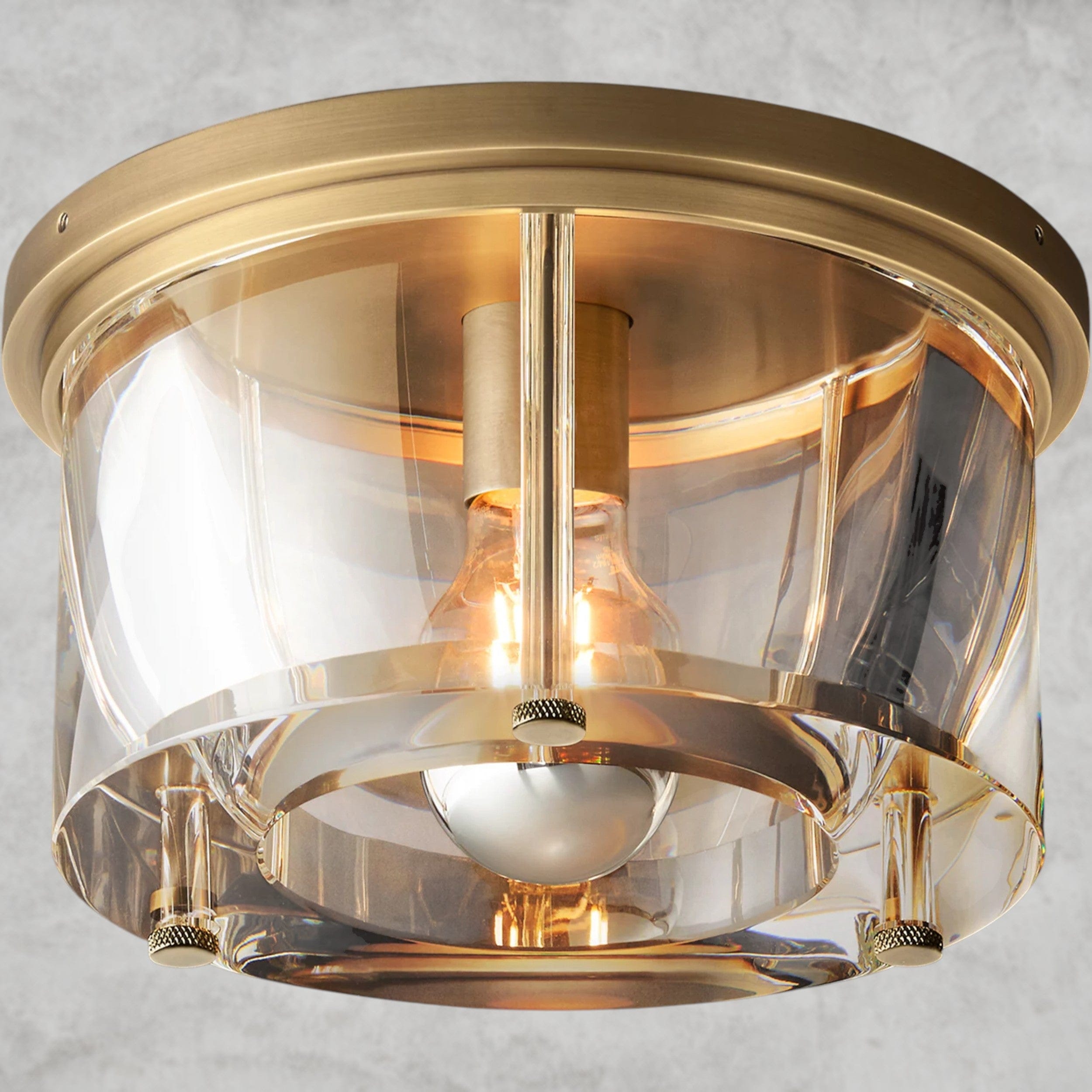 10" / Brass Savile Round Flushmount 10", 12", 14"