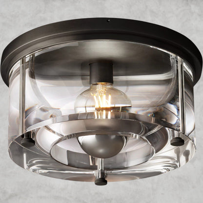 10" / Bronze Savile Round Flushmount 10", 12", 14"