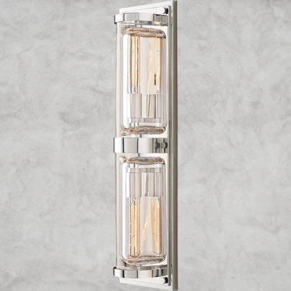 Nickle Savile Round Linear Sconce