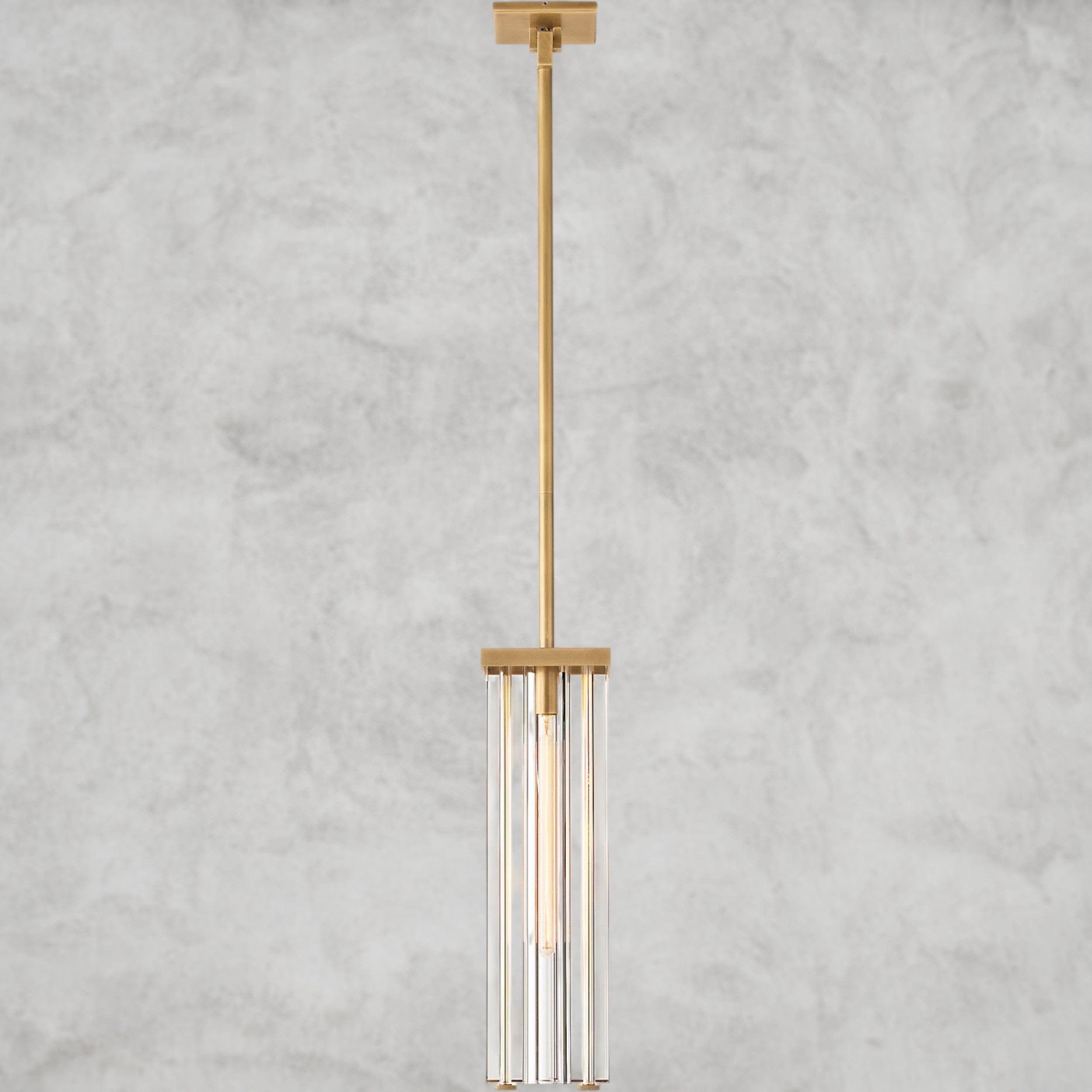 Brass Savile Square Pendant