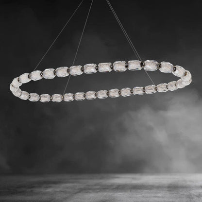 Brass / 32 Light-46"w Seduction Crystal Pendant