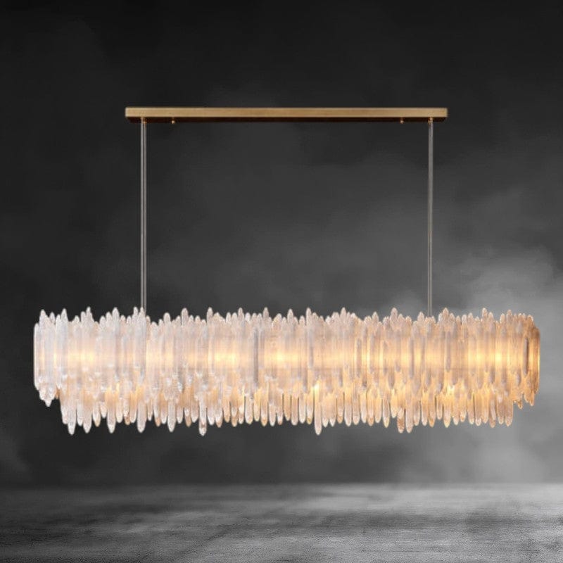 Large Selenite Layer Rectangular Pendant