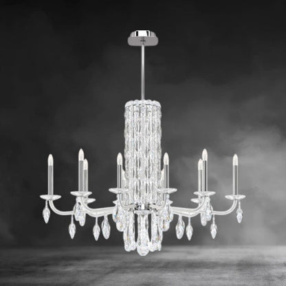 Stainless Steel / Crystal Heritage Crystal Siena 10 lights Crystal Chandelier 40"