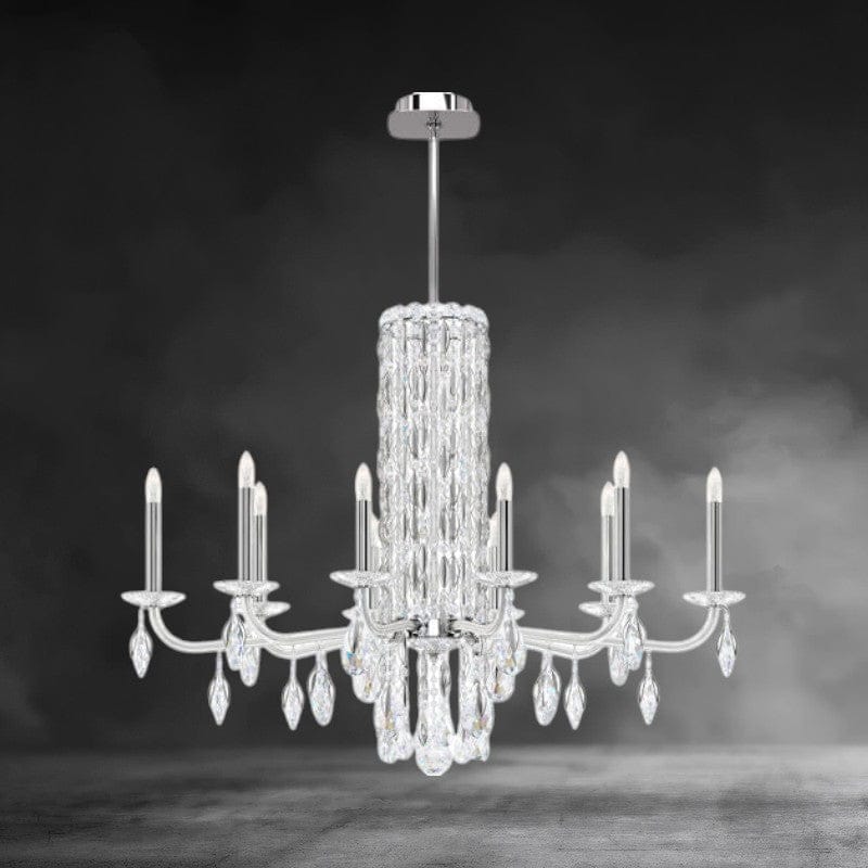 Stainless Steel / Crystal Heritage Crystal Siena 10 lights Crystal Chandelier 40"