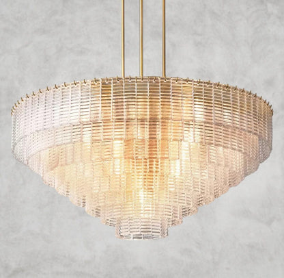 52" / Brass Sirene Clear Glass Round Chandelier 41", 52", 65"