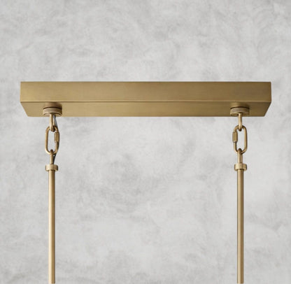 Sirene Smoke Glass Rectangular Chandelier 59", 77"