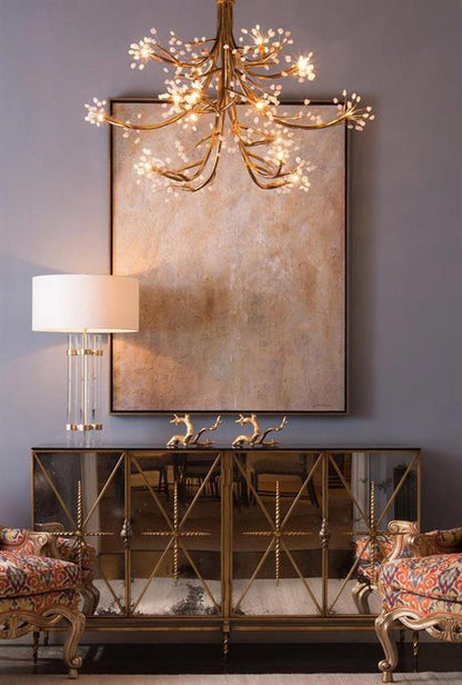 Sixteen-Light Halogen Chandelier