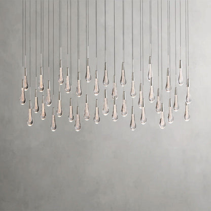 60" / Nickle Soltaire Linear Chandelier 37", 50", 60", 70"