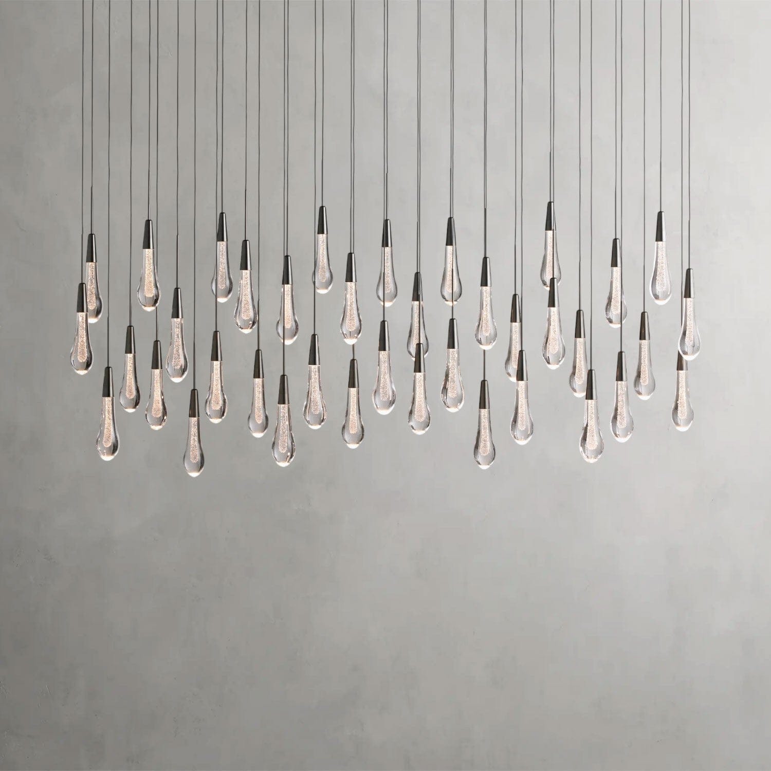 60" / Bronze Soltaire Linear Chandelier 37", 50", 60", 70"