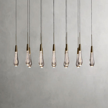 37" / Brass Soltaire Linear Chandelier 37", 50", 60", 70"