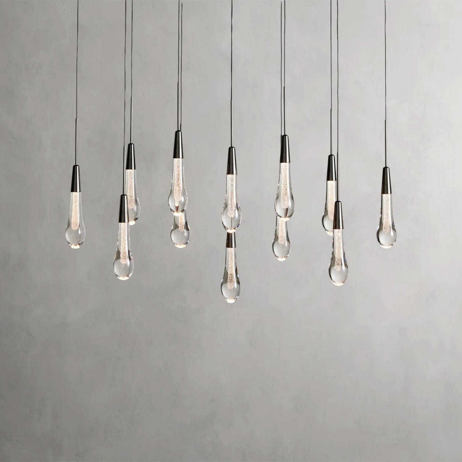 37" / Bronze Soltaire Linear Chandelier 37", 50", 60", 70"