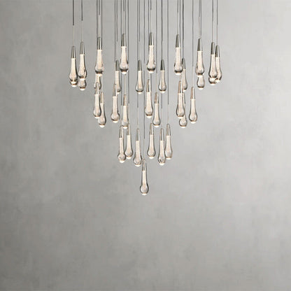 36" / Nickle Soltaire Round Chandelier 17", 24", 36", 58"