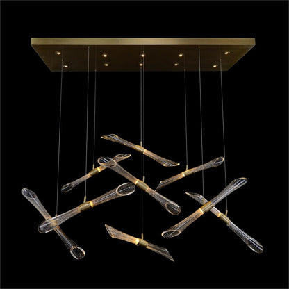 Square 16-slot lamp chandelier