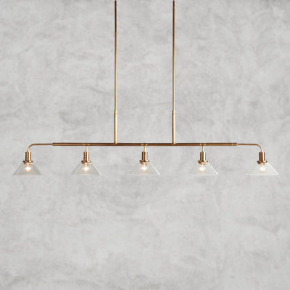 Brass / 60" / Clear Theron Linear Chandelier 50", 60"