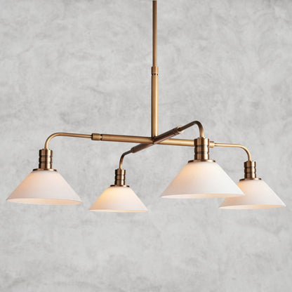 Brass / Milk Theron Round Chandelier