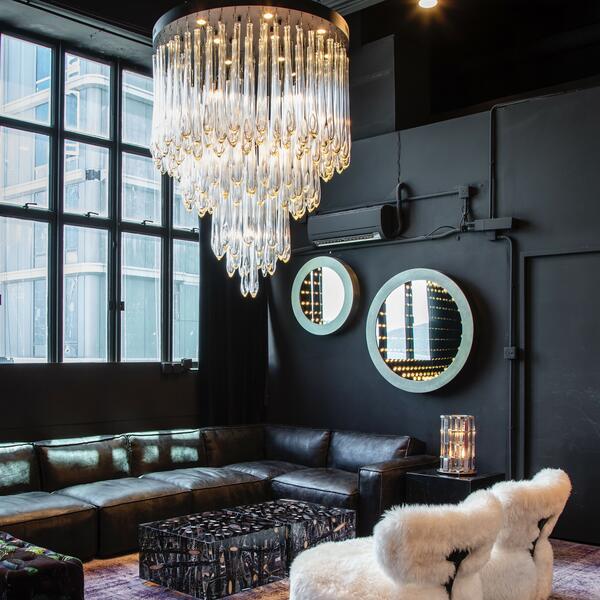 Tiffany Round Flushmount Pendant