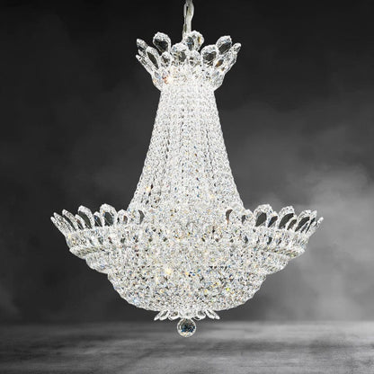 Clear Heritage Crystal Trillane Crystal Chandelier 28"