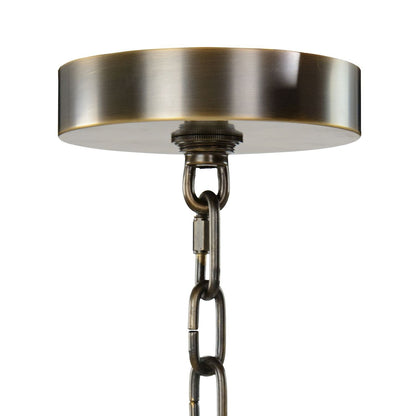 Tulip Glass Bronze Vertical Twenty-One Light Chandelier
